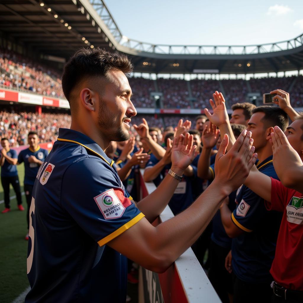 Yamal Celebrating with Fans