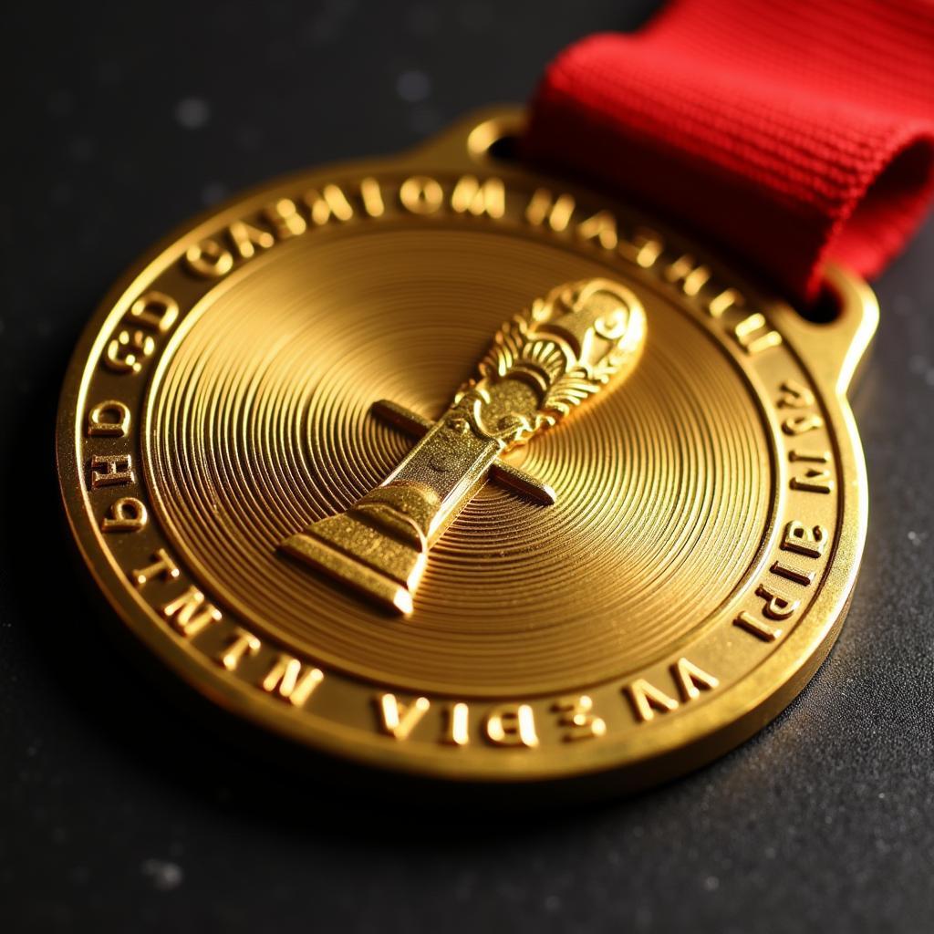 Close up of Yamal's Champions League Winners Medal