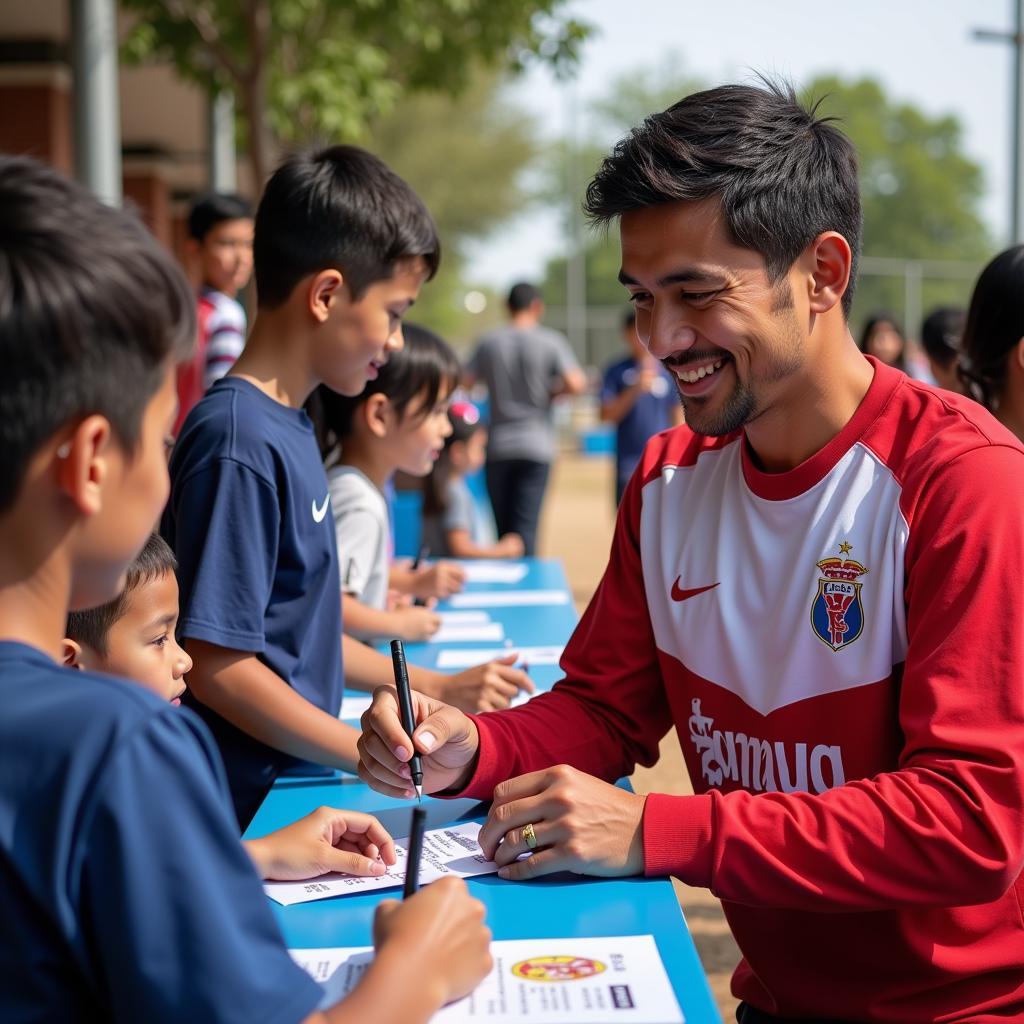 Yamal Participating in a Community Outreach Event