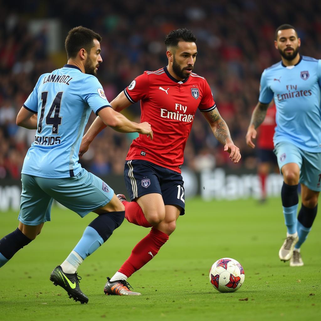 Yamal Controlling the Ball in a Crowded Area