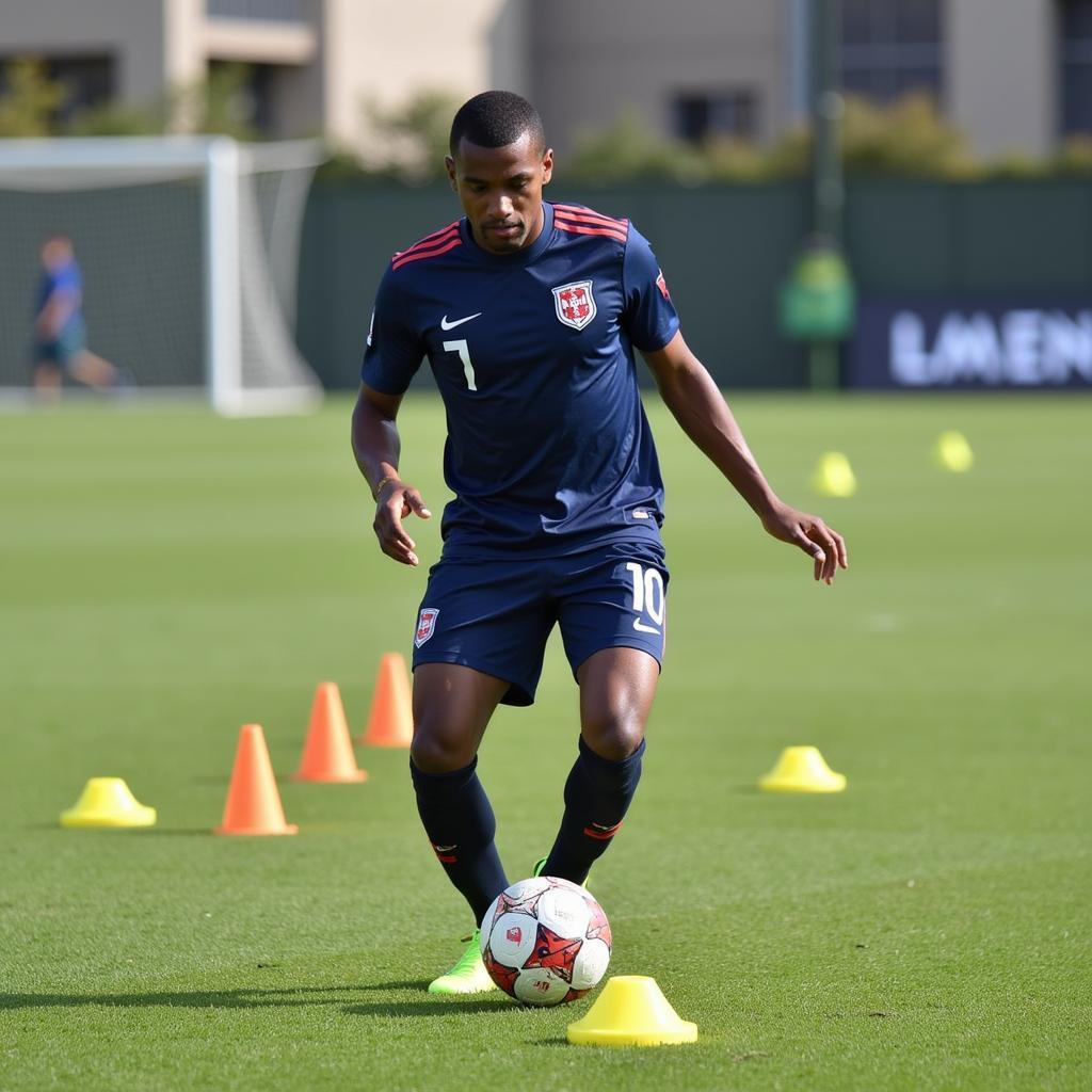 Lamine Yamal Practicing Advanced Dribbling Drills