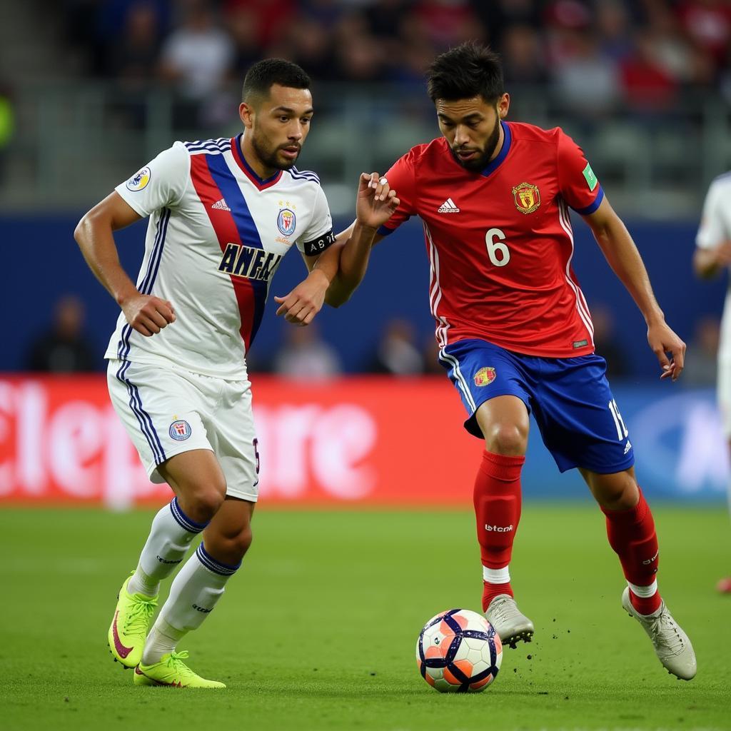 Yamal skillfully dribbles past a defender during a crucial match