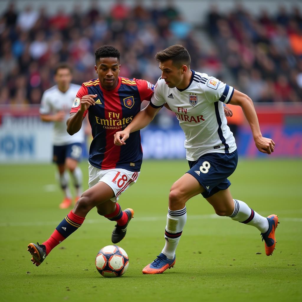 Yamal showcasing his impressive dribbling skills