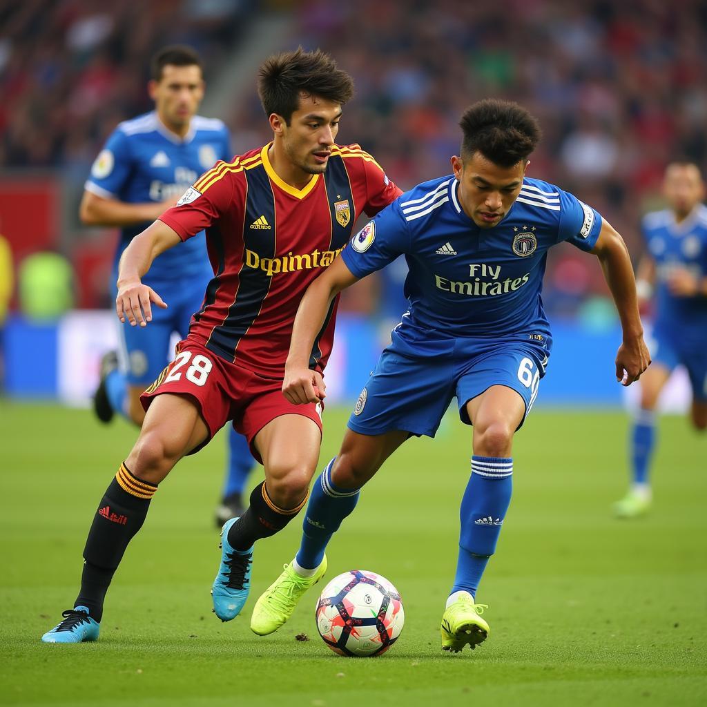 Yamal showcasing his electrifying dribbling skills during a match