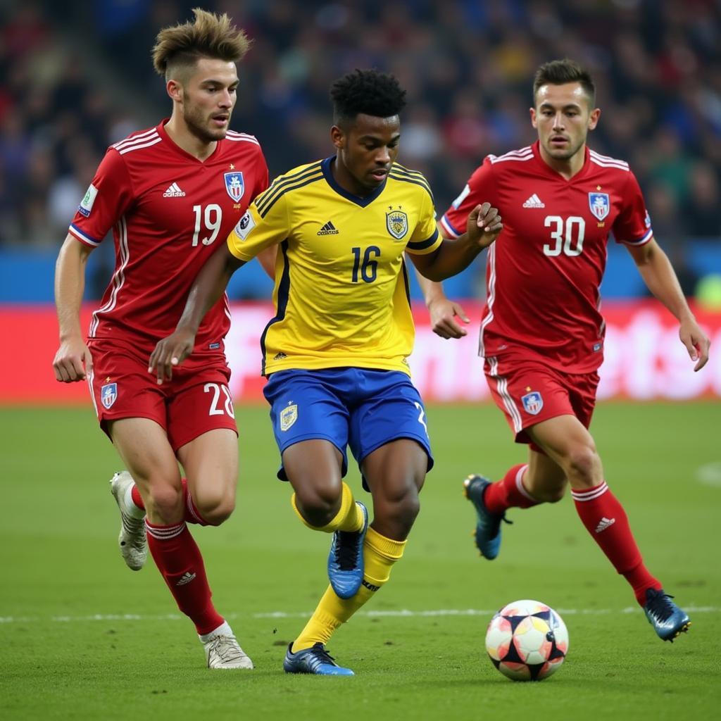 Yamal demonstrating exceptional dribbling skills during a match