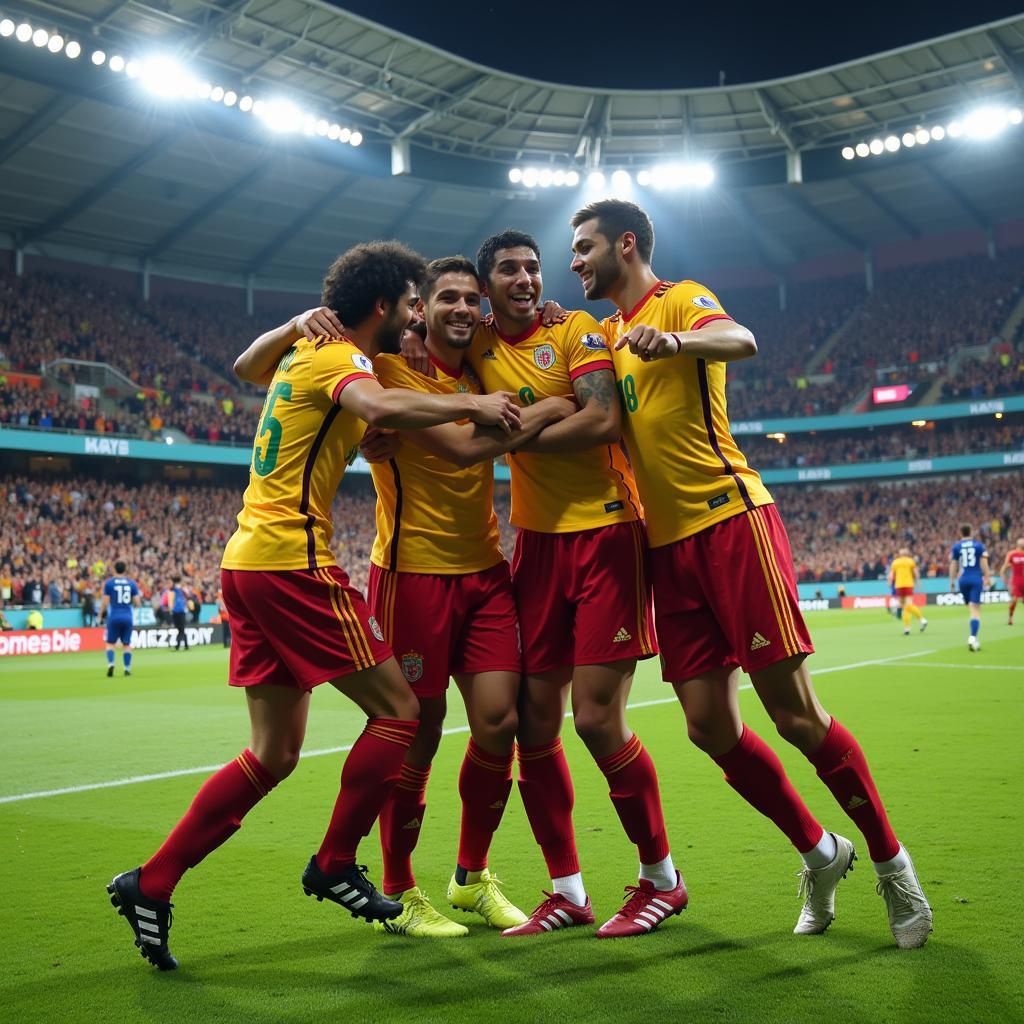 Yamal Celebrating a Goal After a Dominant Performance