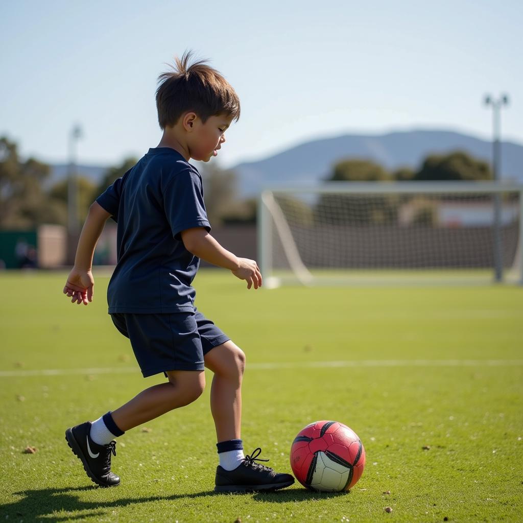 Yamal's early football training at the local club