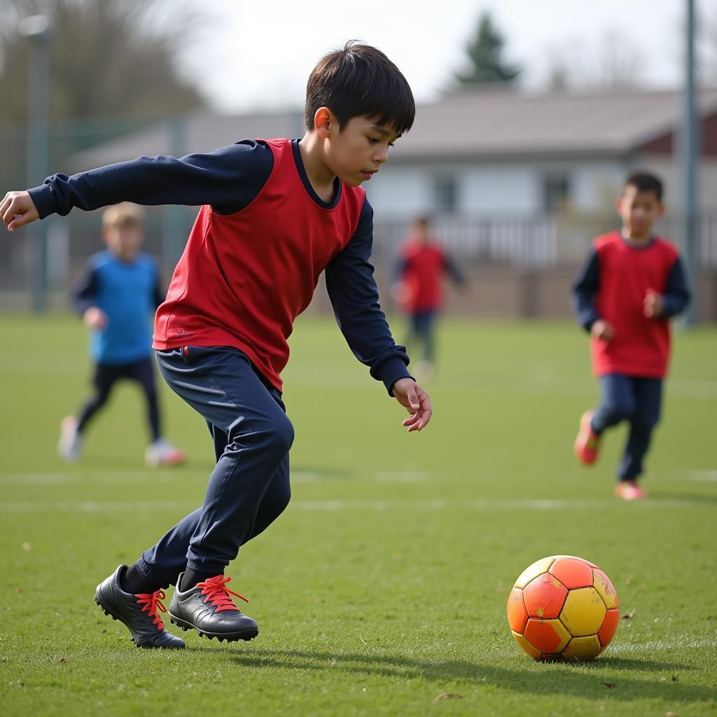 Yamal's early days on a local pitch