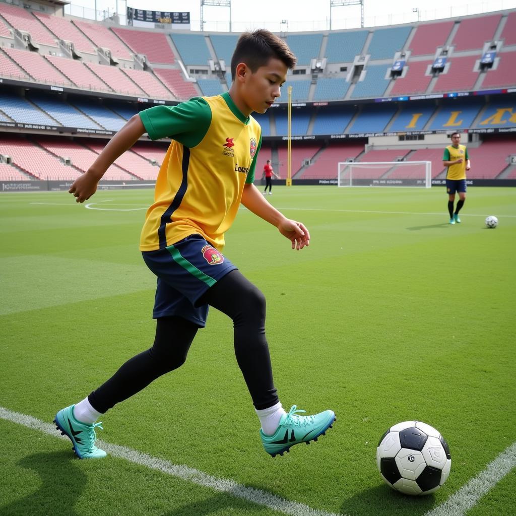 Yamal's early training at La Masia