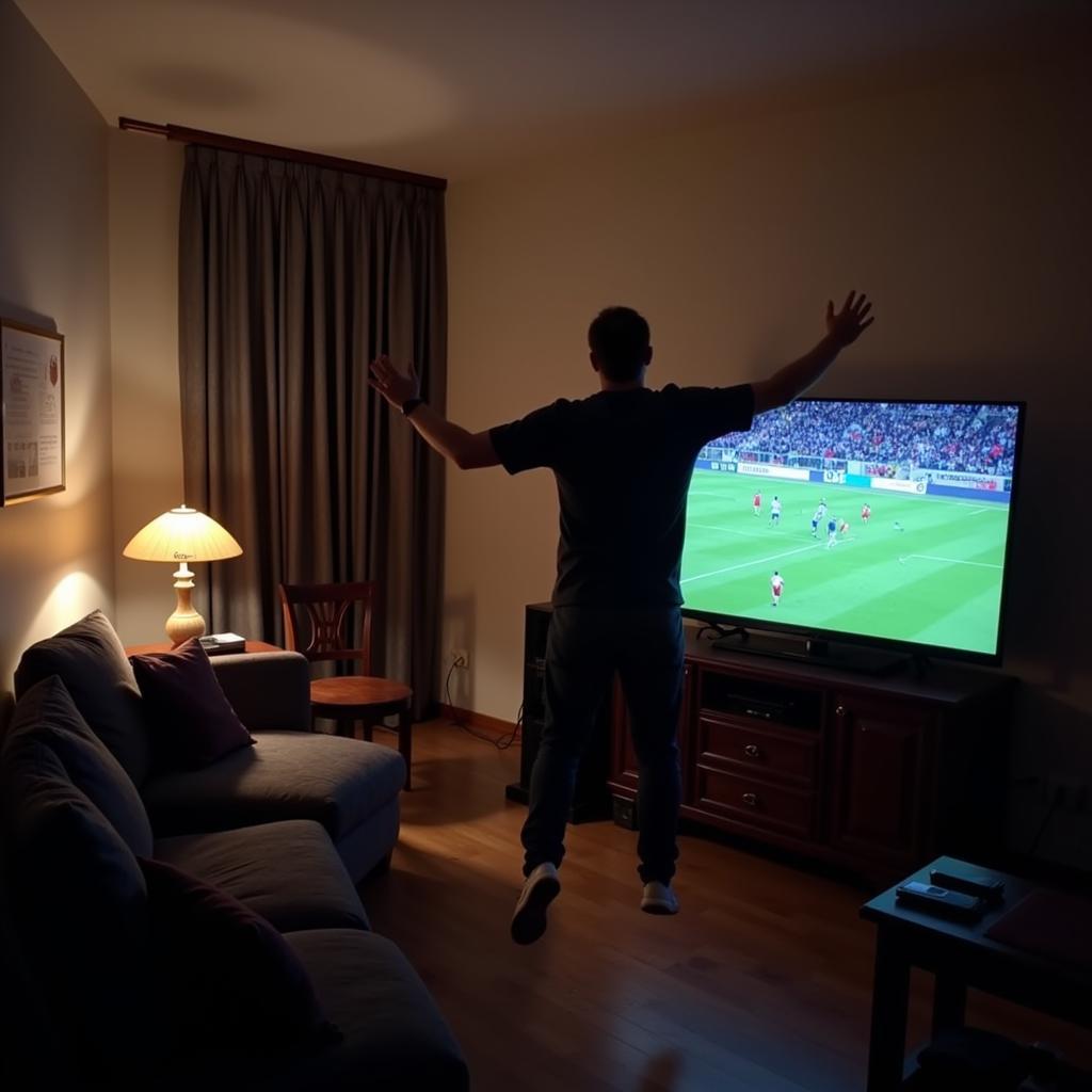 Yamal Fan Celebrating a Goal with Uninterrupted Power