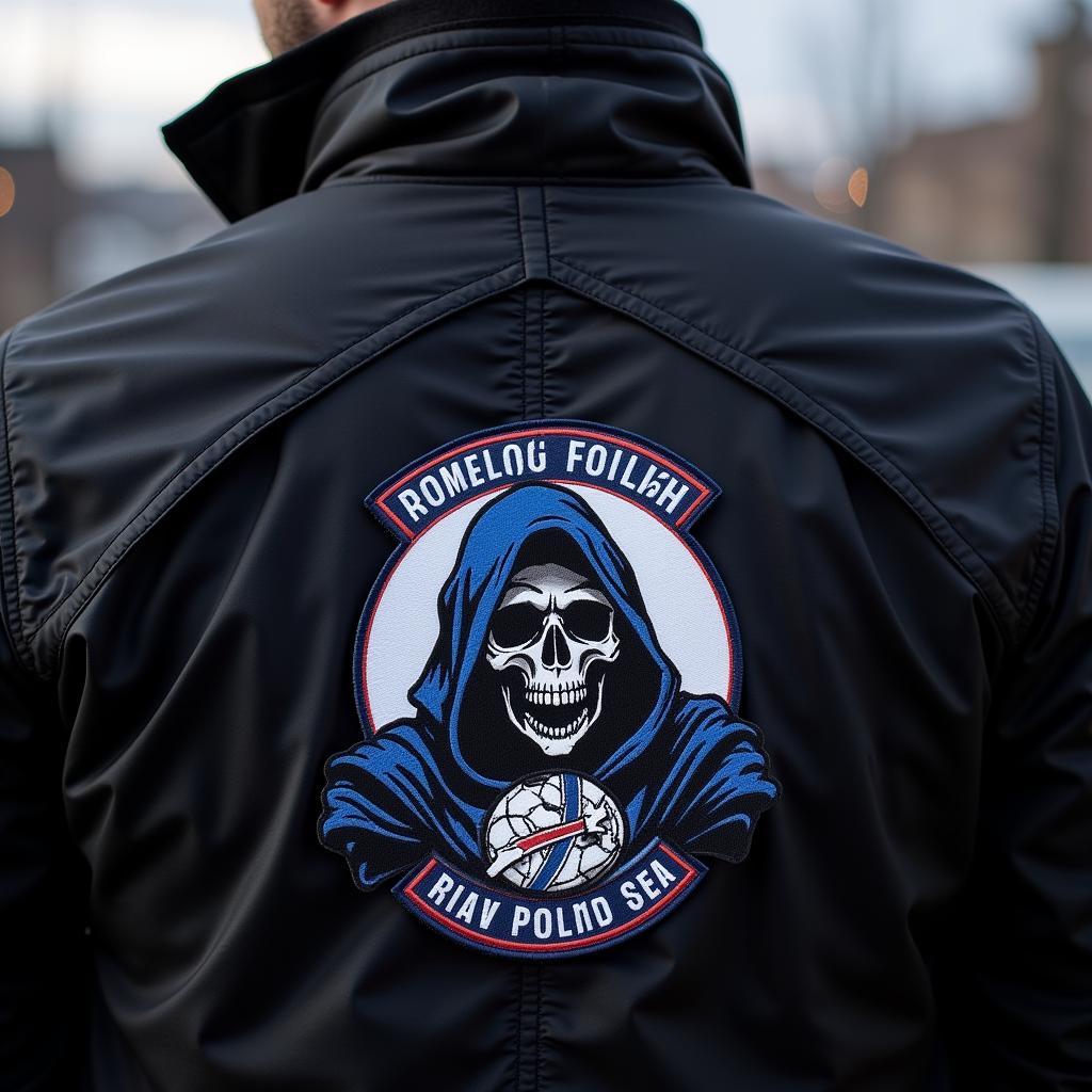 Yamal Fan Sporting a Grim Reaper Patch: A Display of Fandom and Admiration