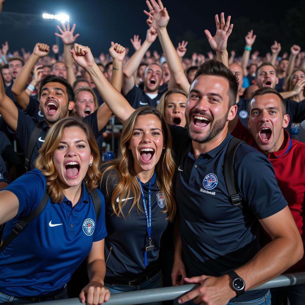 Yamal Fans Celebrating a Goal