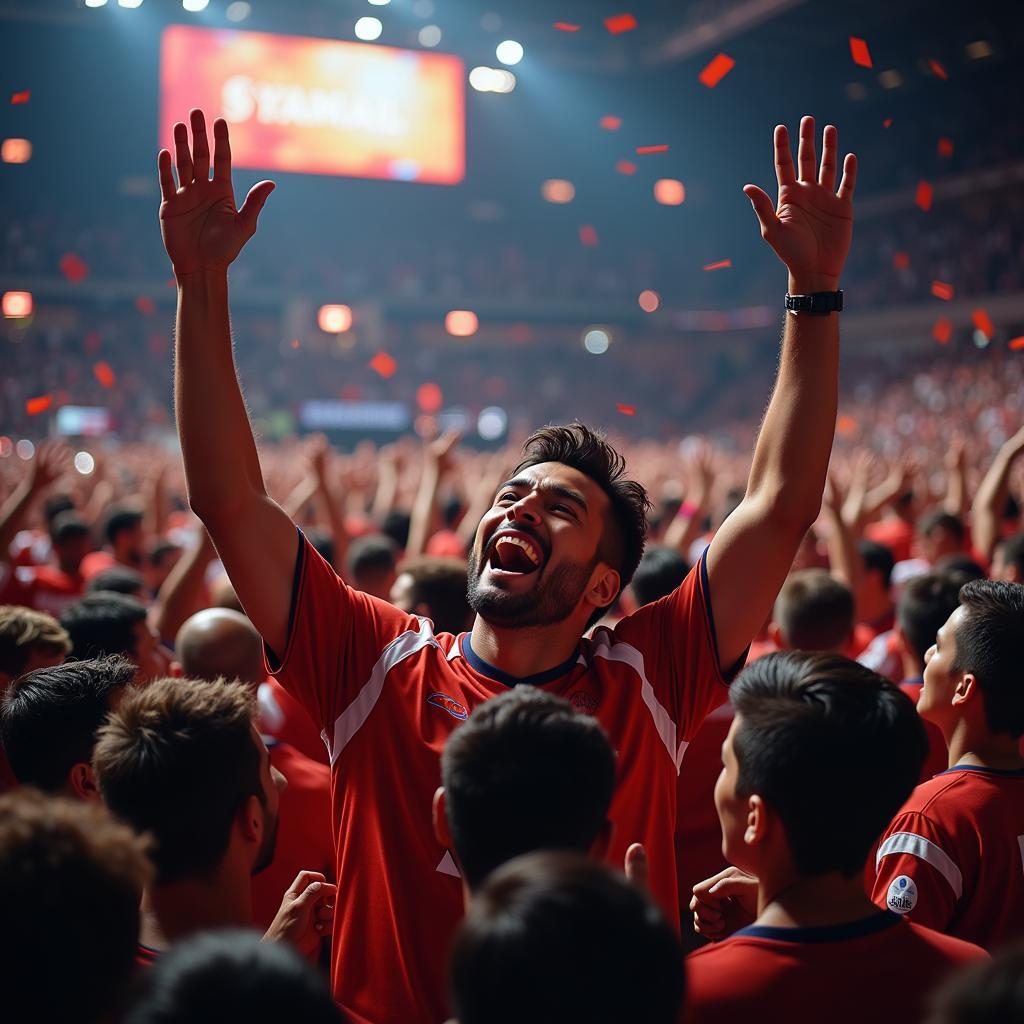 Yamal's fans celebrating a victory