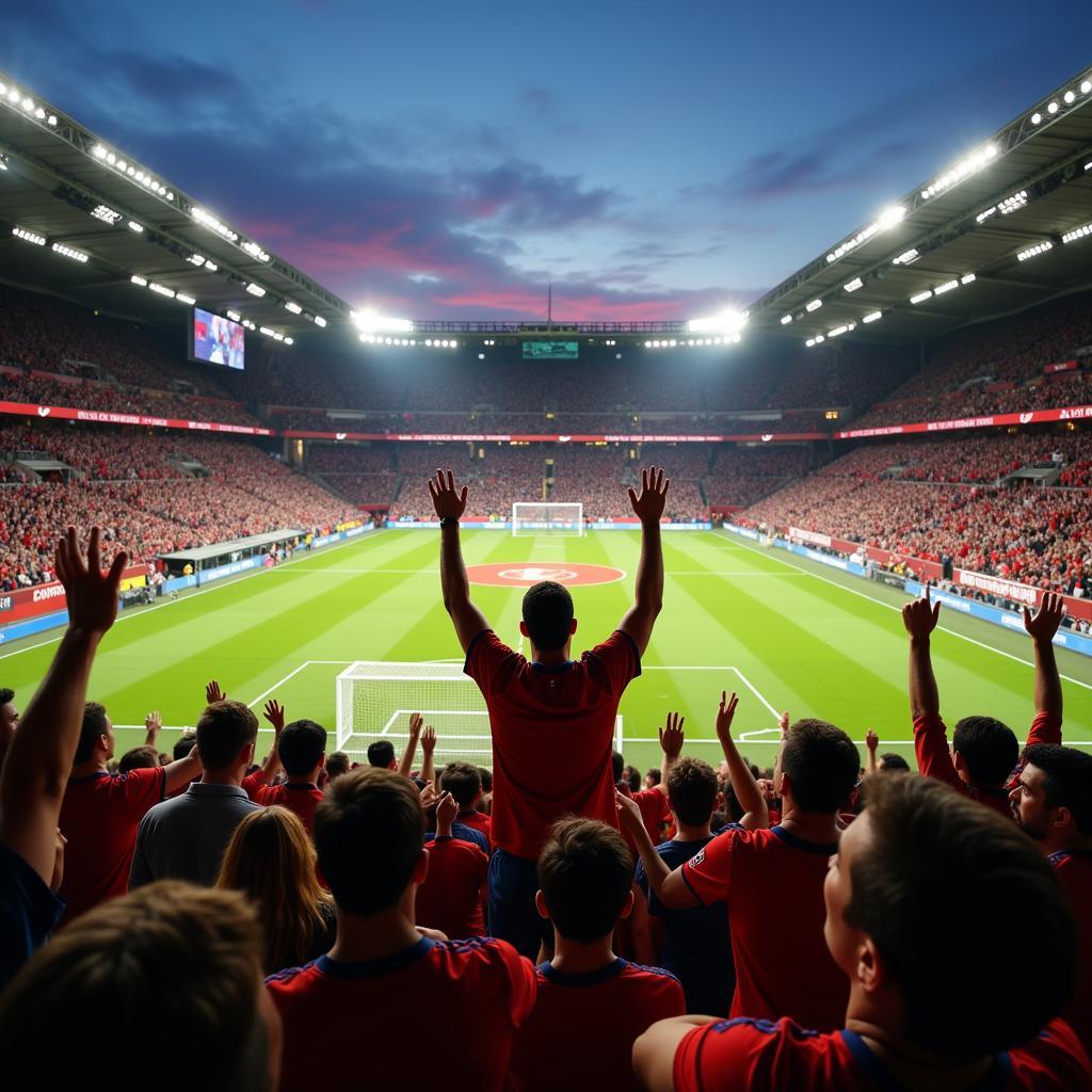 Fans celebrating a Yamal goal, showcasing the impact of his splash pack.