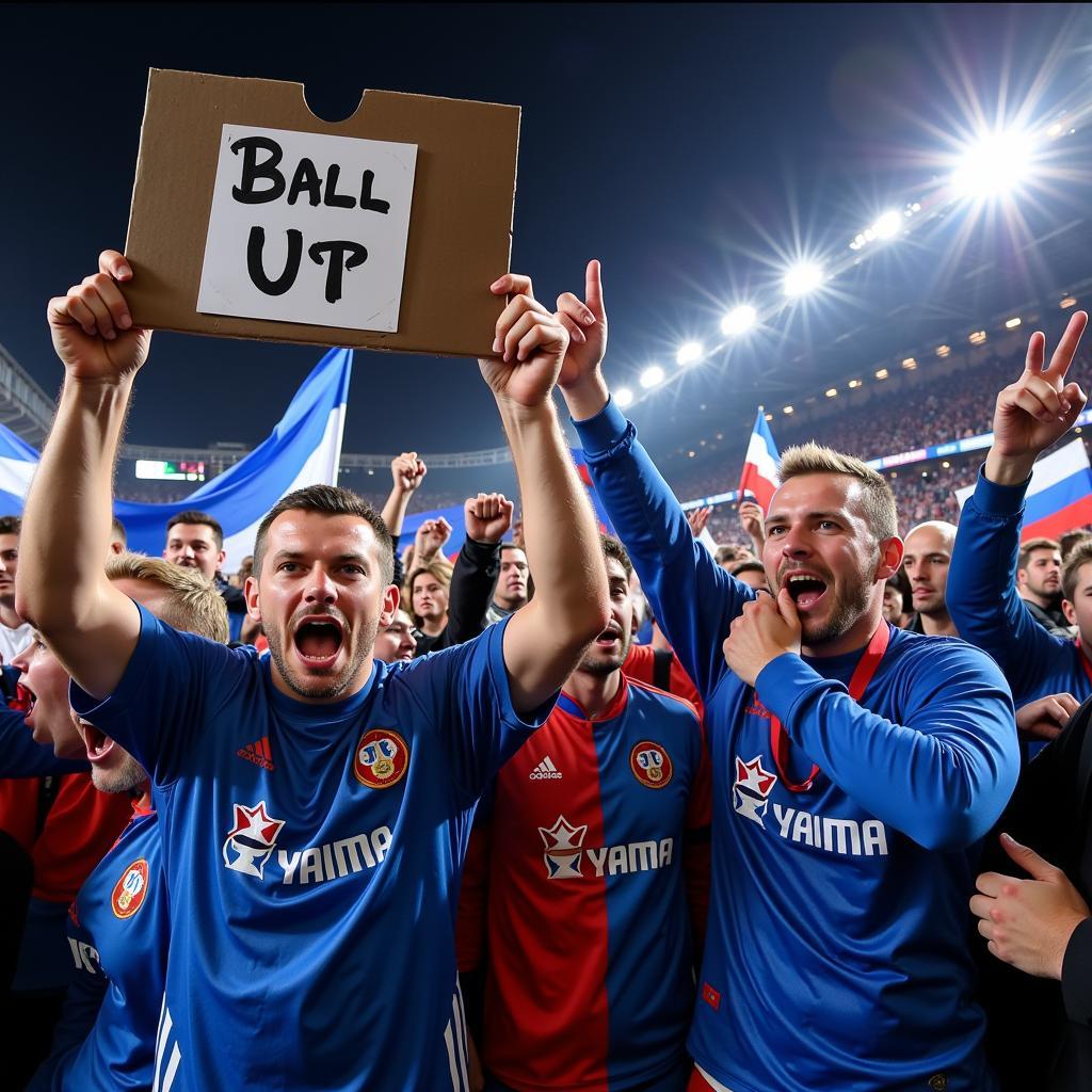 Yamal Fans Celebrating a Victory