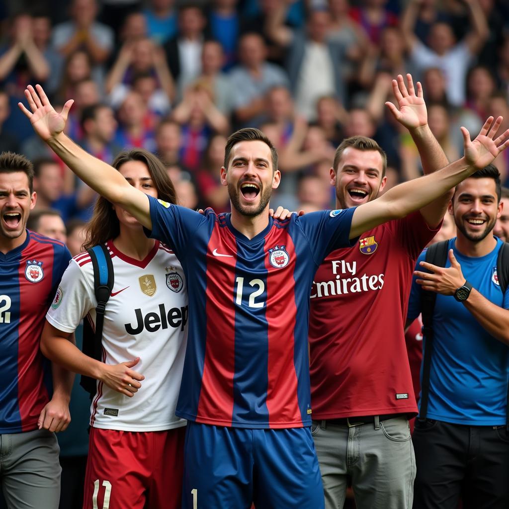 Yamal Fans Celebrating a Goal