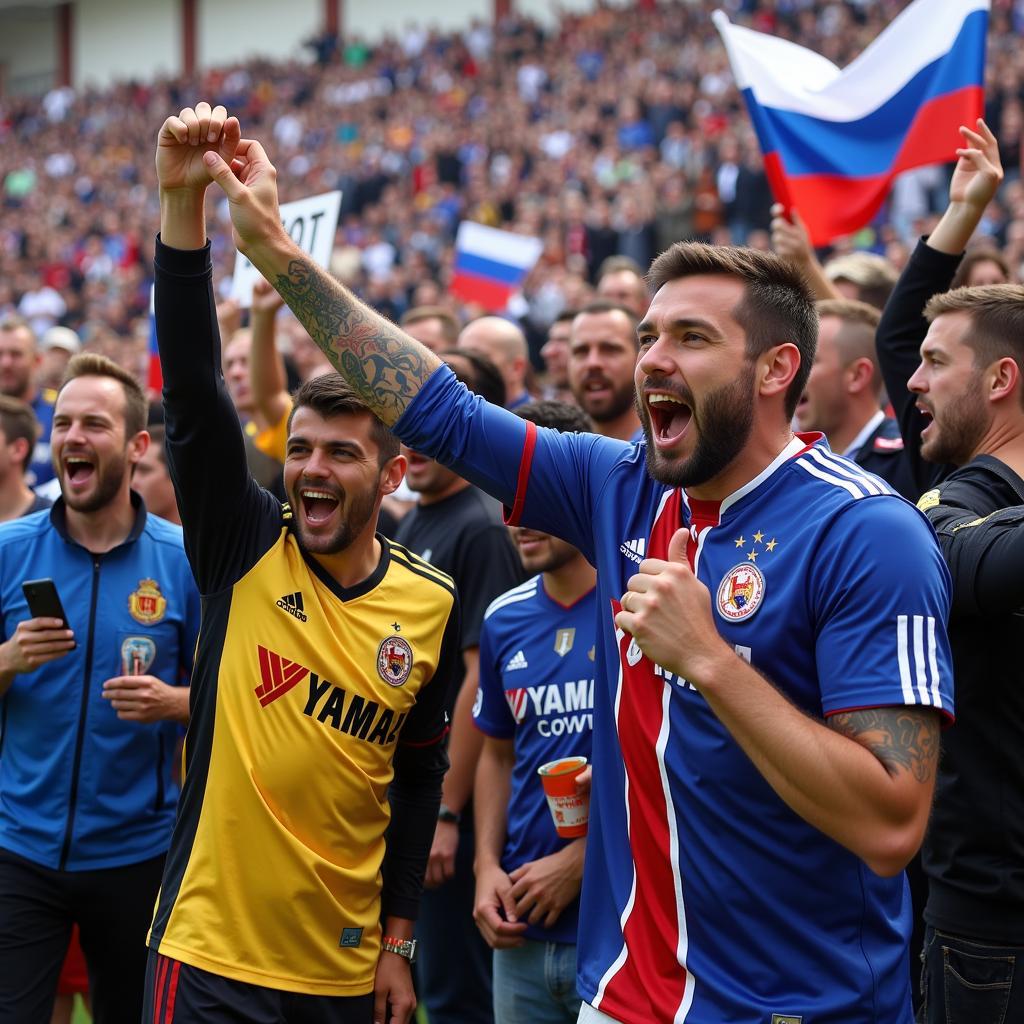 Yamal Fans Celebrating Victory