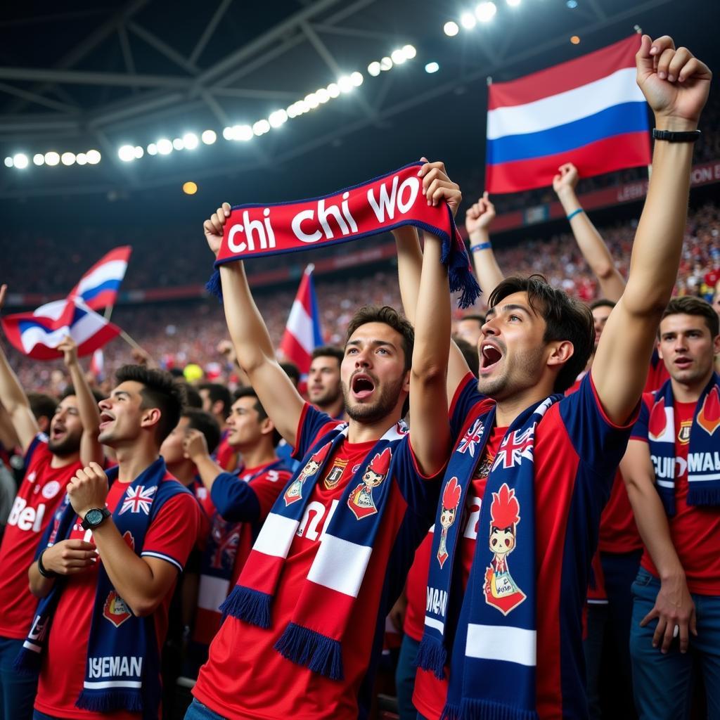 Yamal Fans Chanting "Chi Chi Woo" in the Stadium