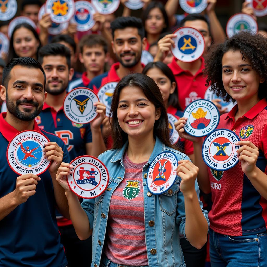 Yamal fans proudly showing off their collection of eng patches