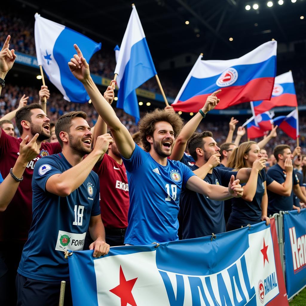 Yamal's Fans Show Their Passionate Support During a Game