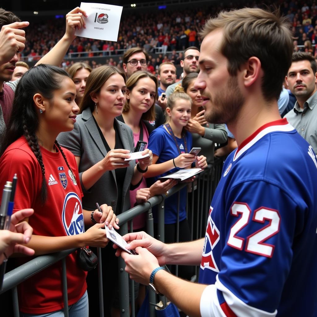 Yamal fans seeking autographs, foreshadowing future collectible value.