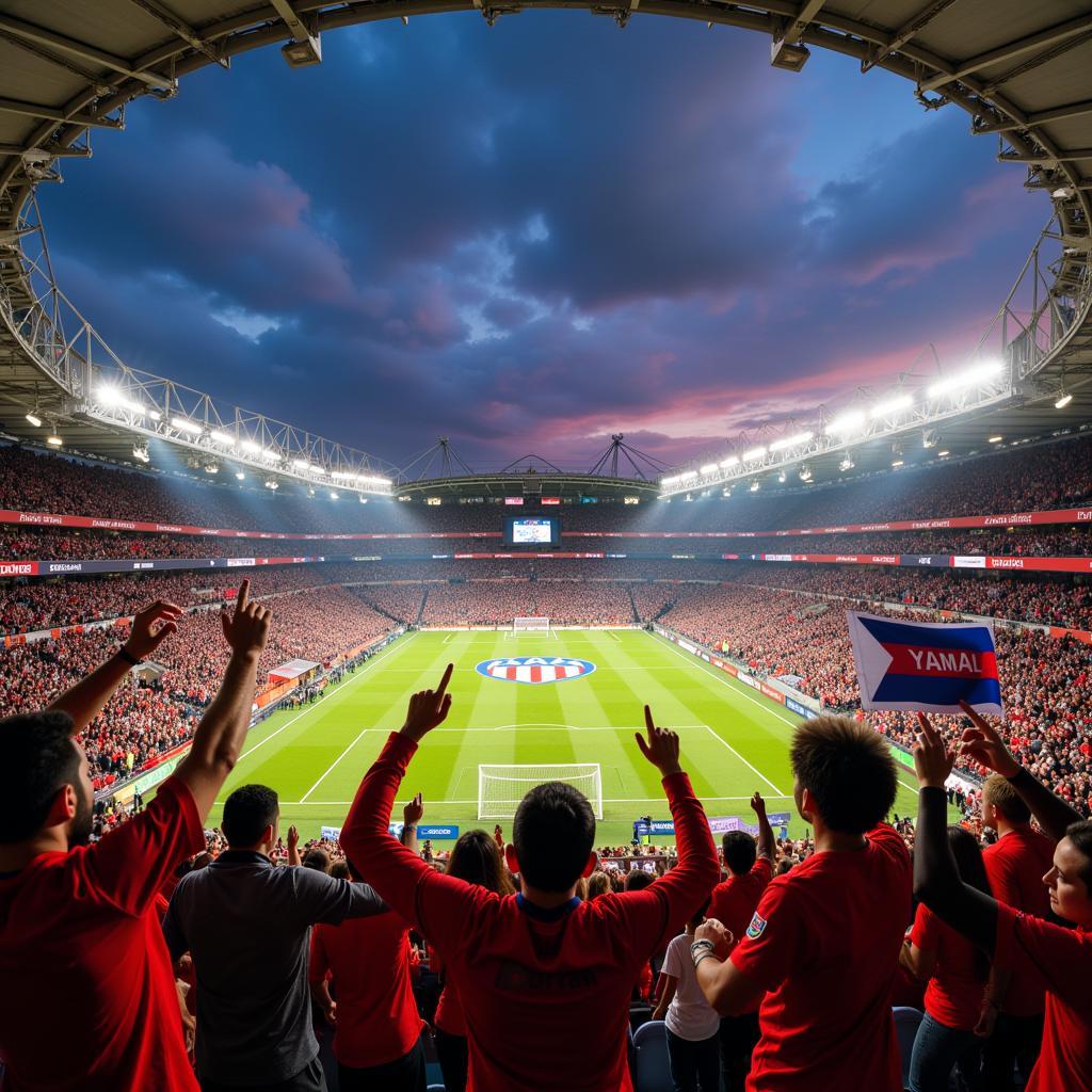 Yamal fans in the stadium