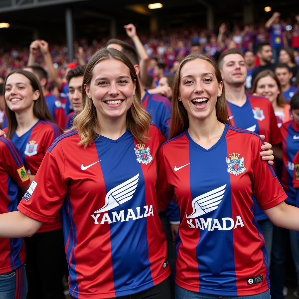 Yamal Fans Showcasing their New Jerseys