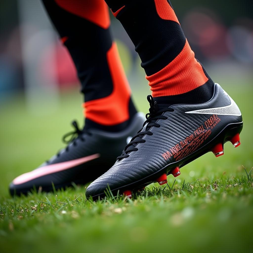 Lamine Yamal's Football Boots: Close-up of the boots Yamal uses on the field, highlighting their design and features.