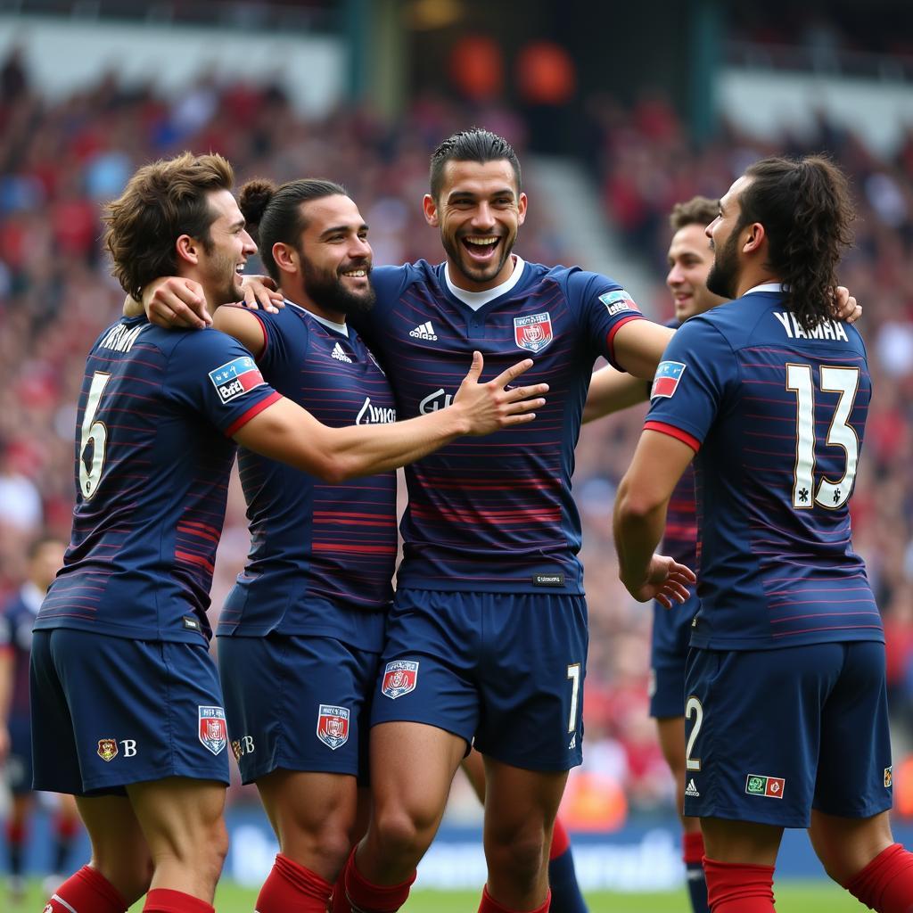 Lamine Yamal Celebrating with Teammates