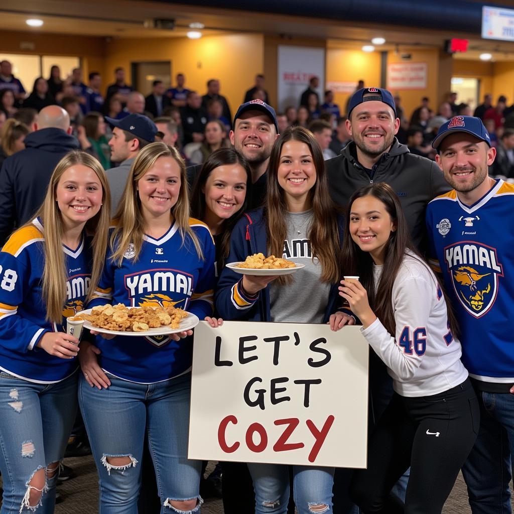 Yamal fans getting cozy for game day