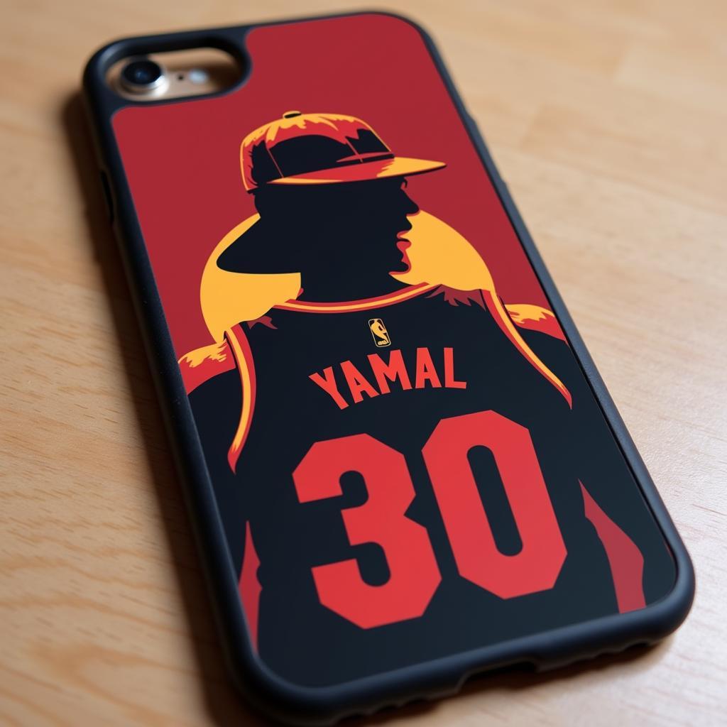 Yamal-themed phone case design featuring the Heat movie hat.