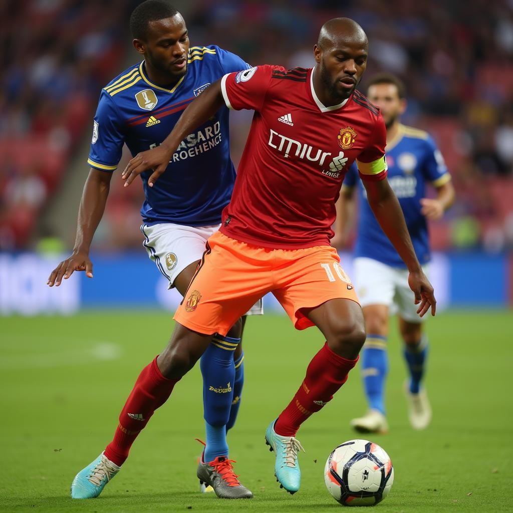 Yamal wearing his signature heat short while dribbling past an opponent during a professional match.