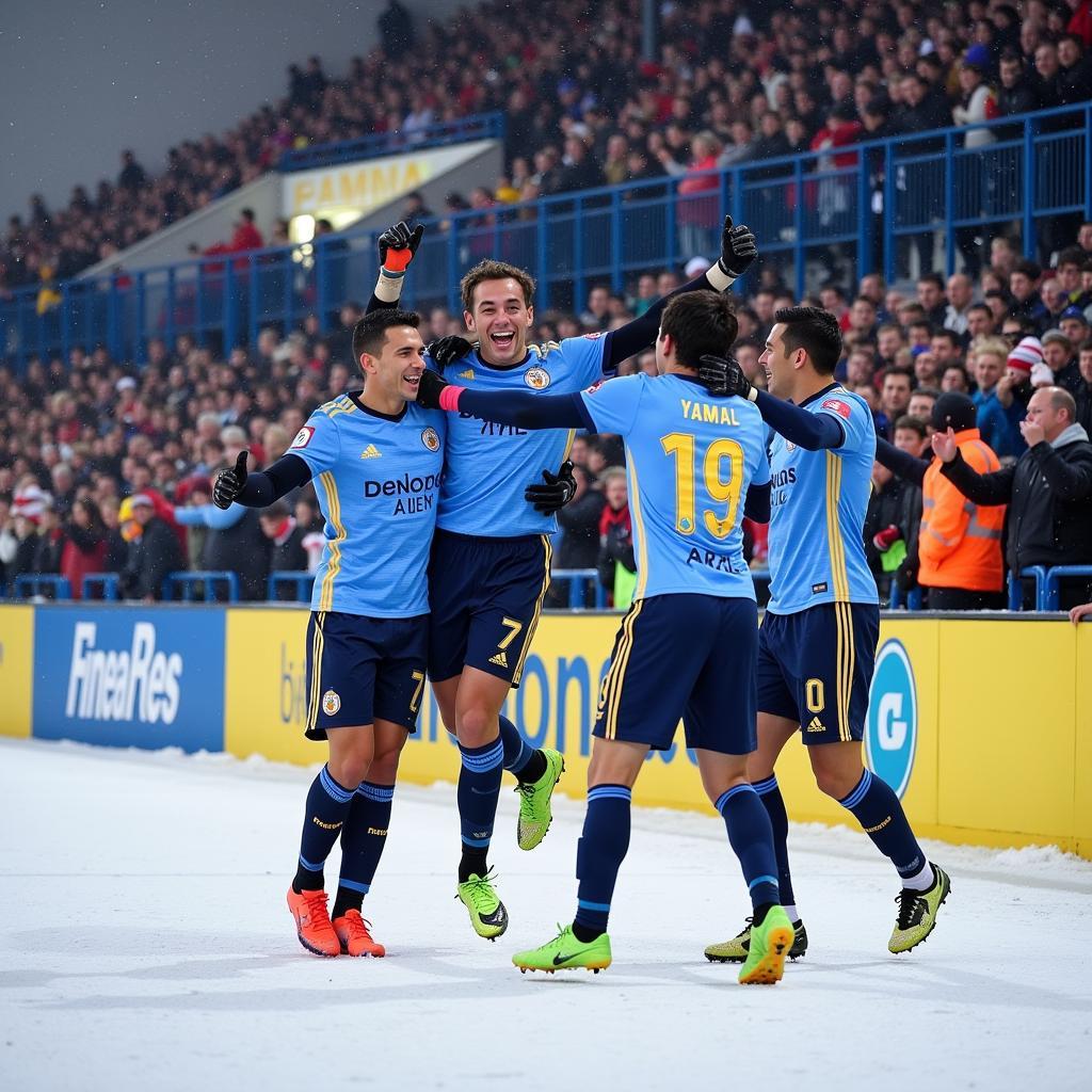 Yamal scores a stunning goal against Valencia during a holiday match