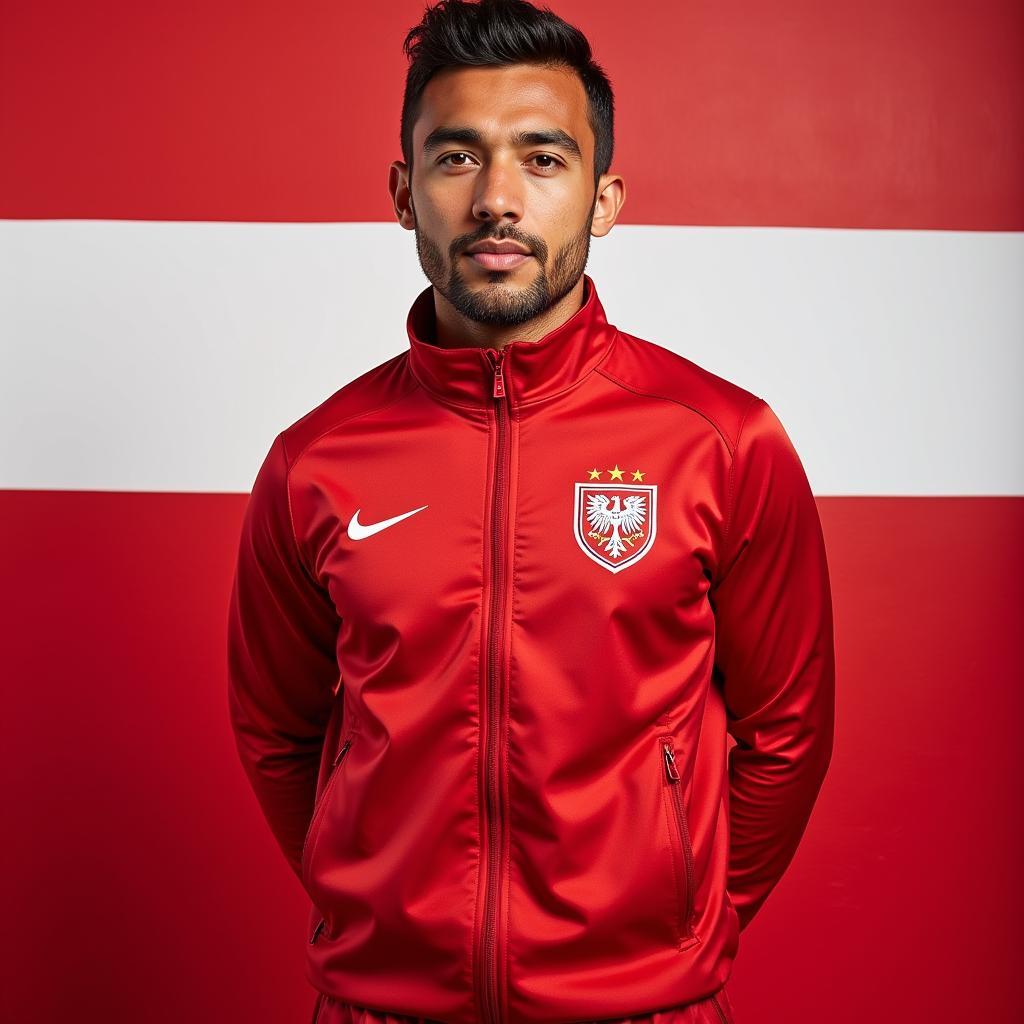 Yamal Wearing Poland Soccer Jacket