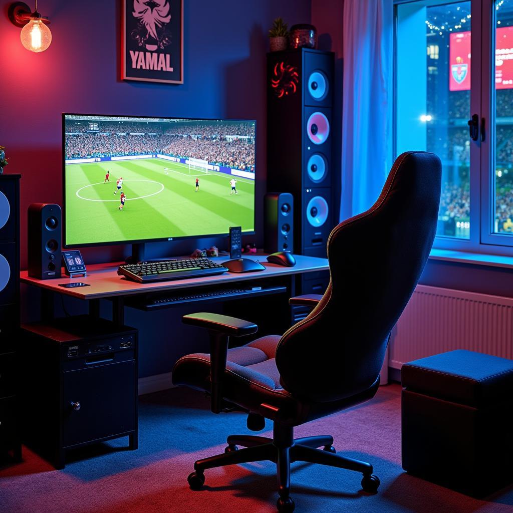 Yamal-Inspired Gaming Setup with Comfortable Chairs