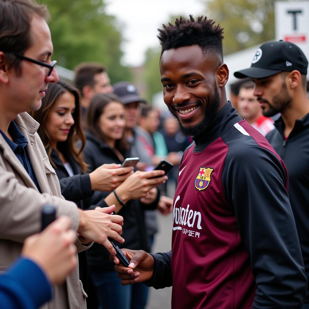 Lamine Yamal Interacting with Fans