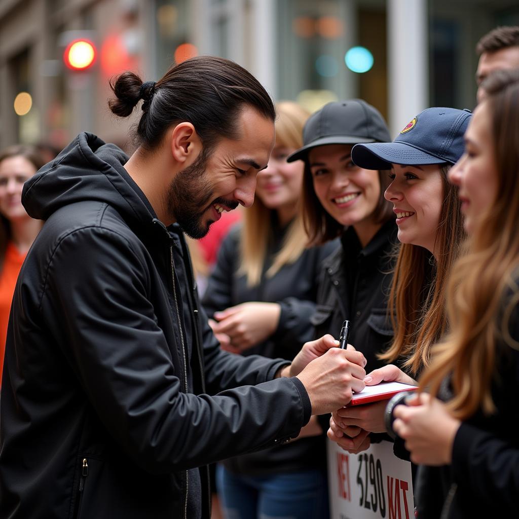 Yamal Interacting with Fans