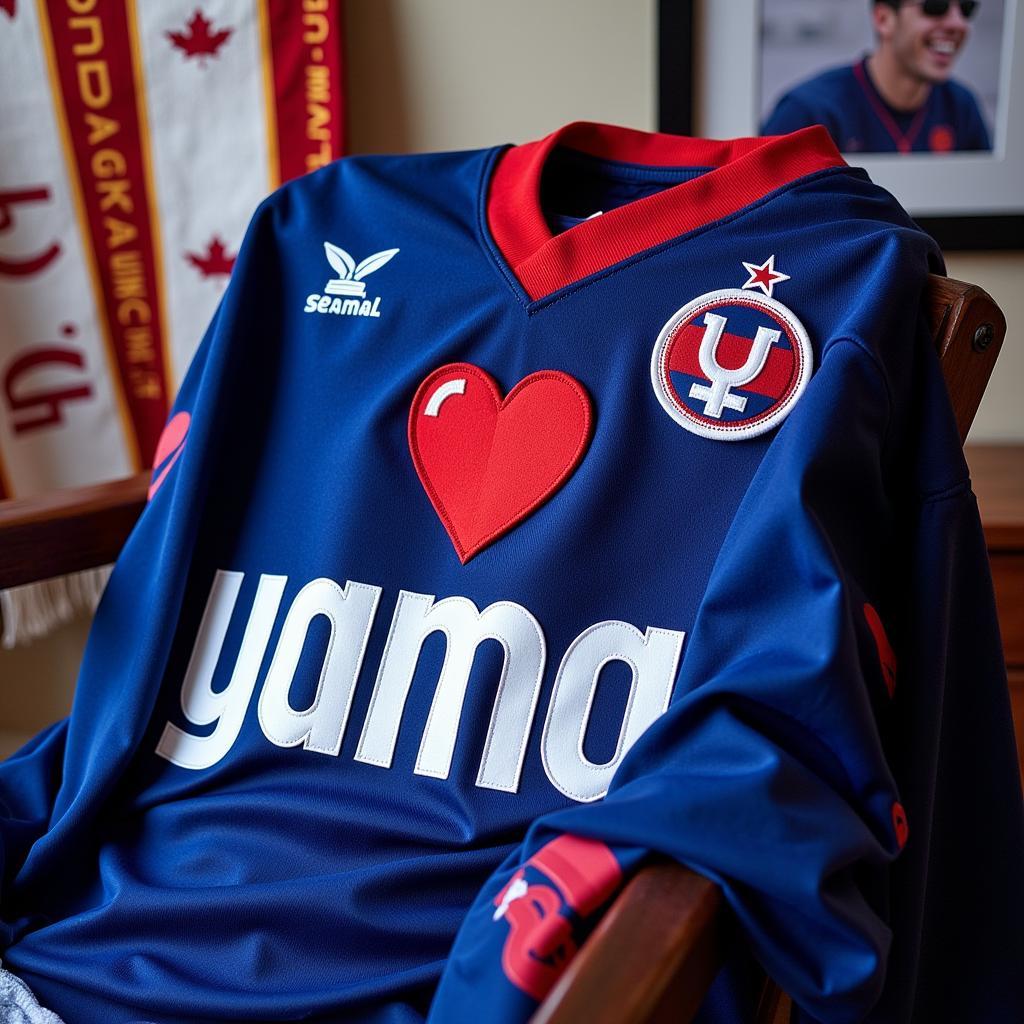 Yamal Jersey with a Heart Iron-on Patch