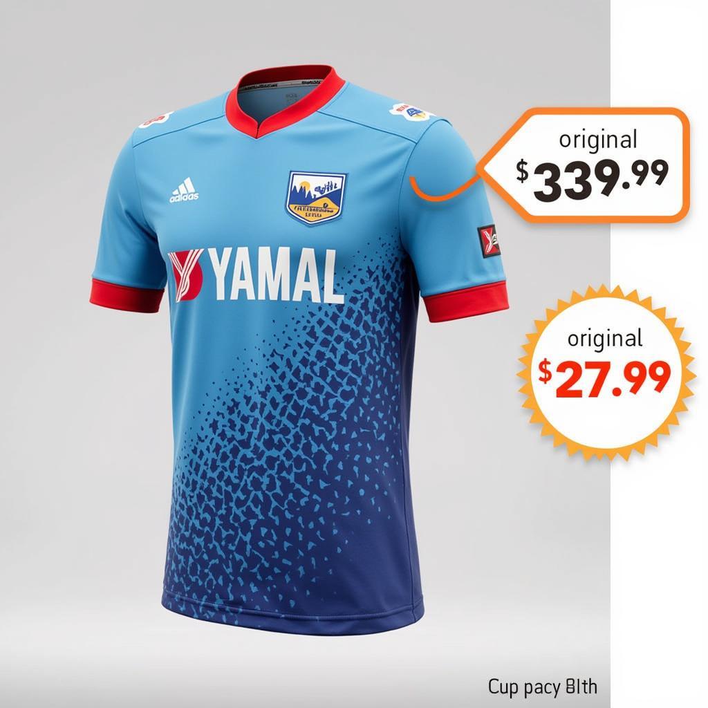 Yamal jersey with discount tag