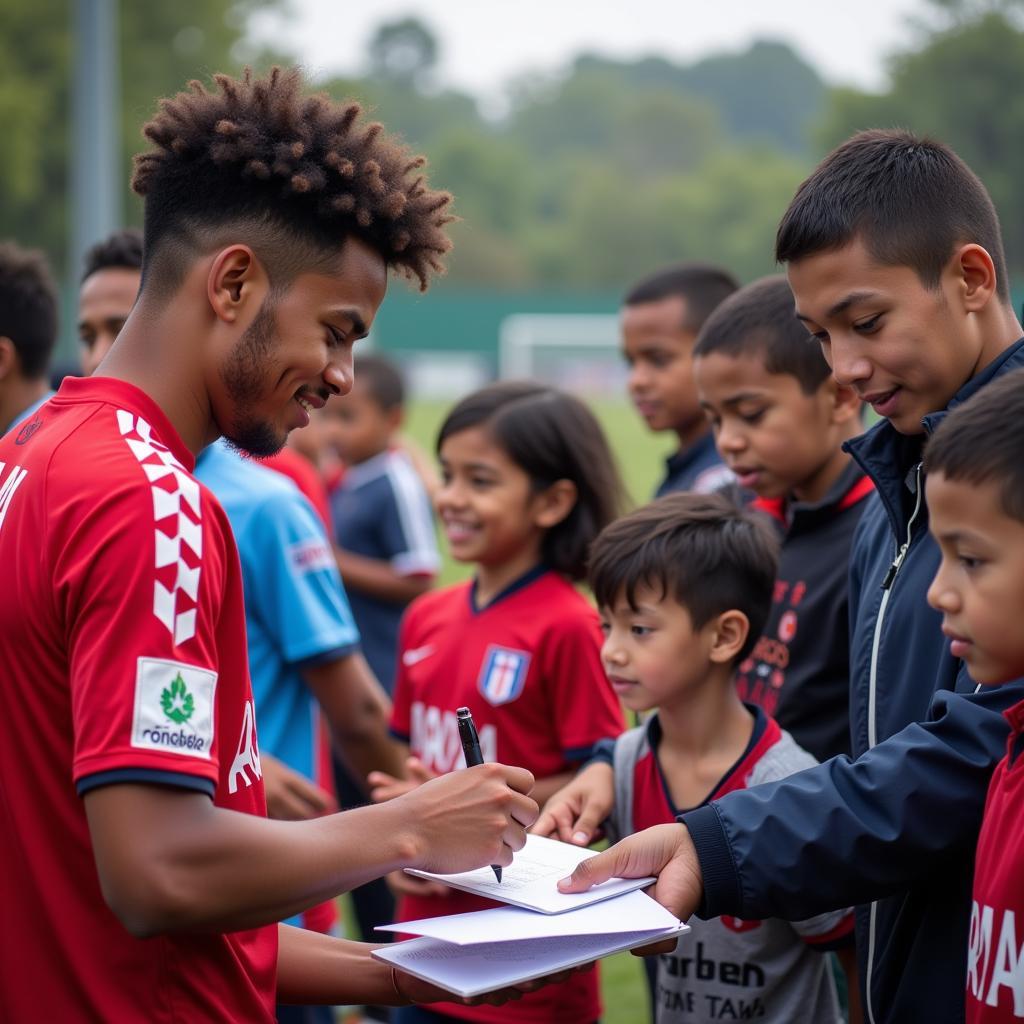 Yamal inspiring young footballers at the Kingdom Challenge