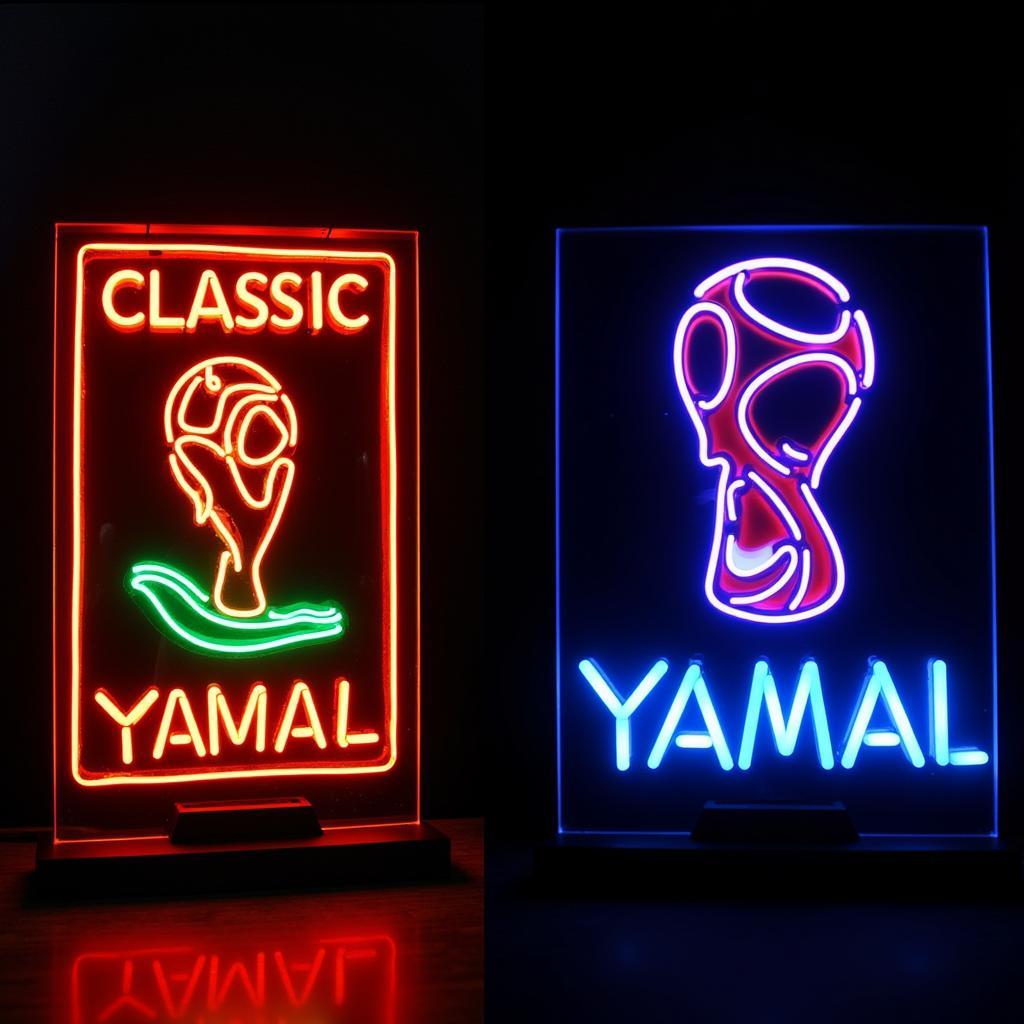 Yamal LED vs Neon Football Signs: A Comparison