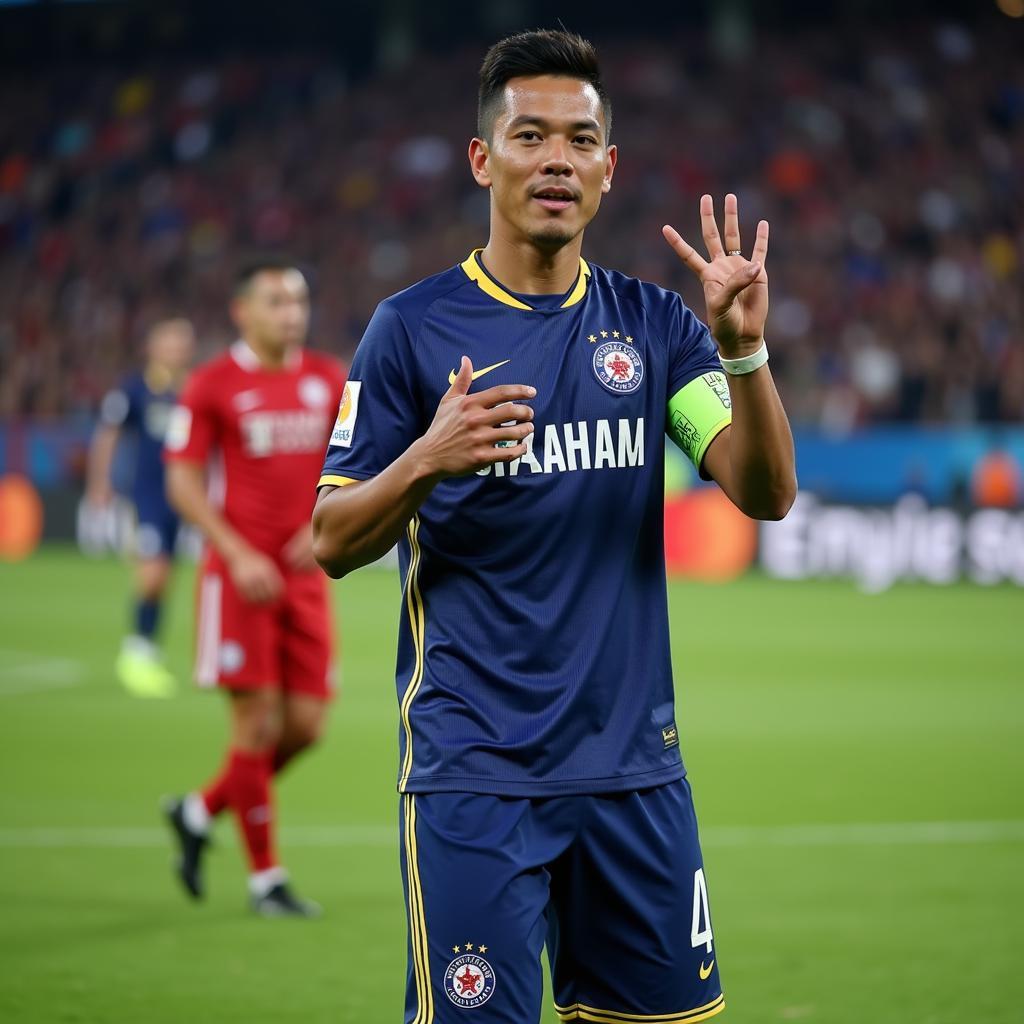 Yamal Making the Star Wars Sign During a Football Match