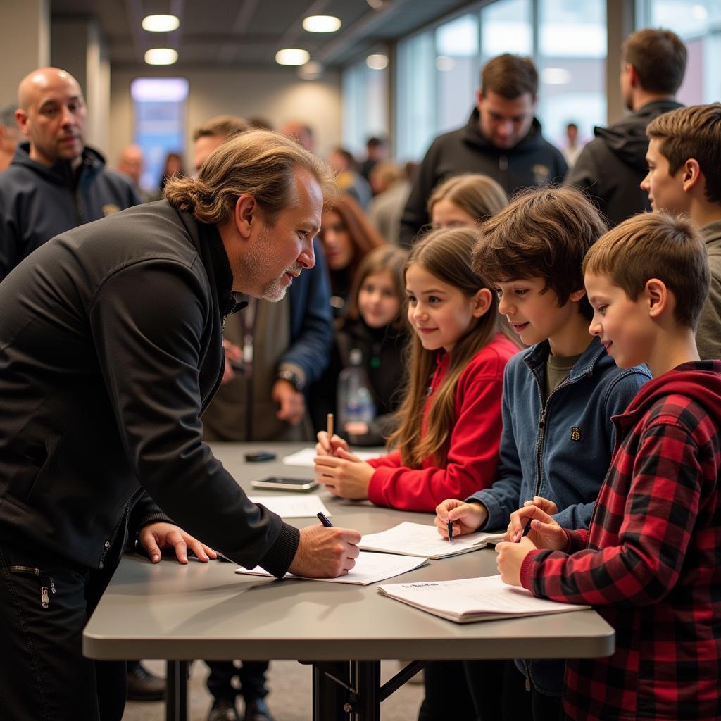 Yamal meeting fans after a game