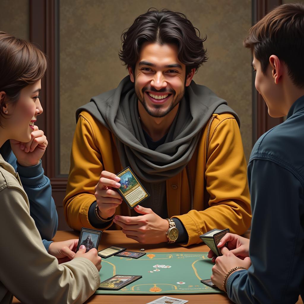 Yamal Playing Magic: The Gathering with Friends