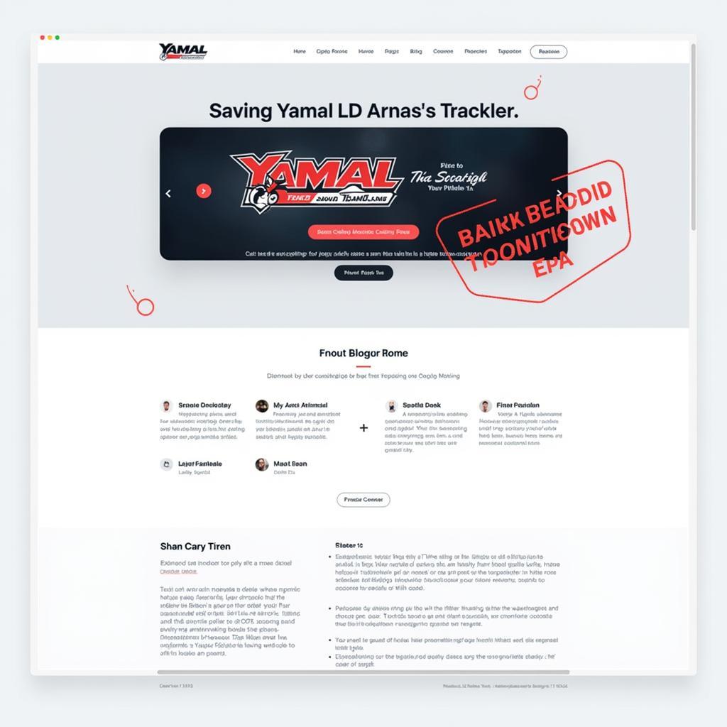 Yamal's website featuring a prominent promo code tab