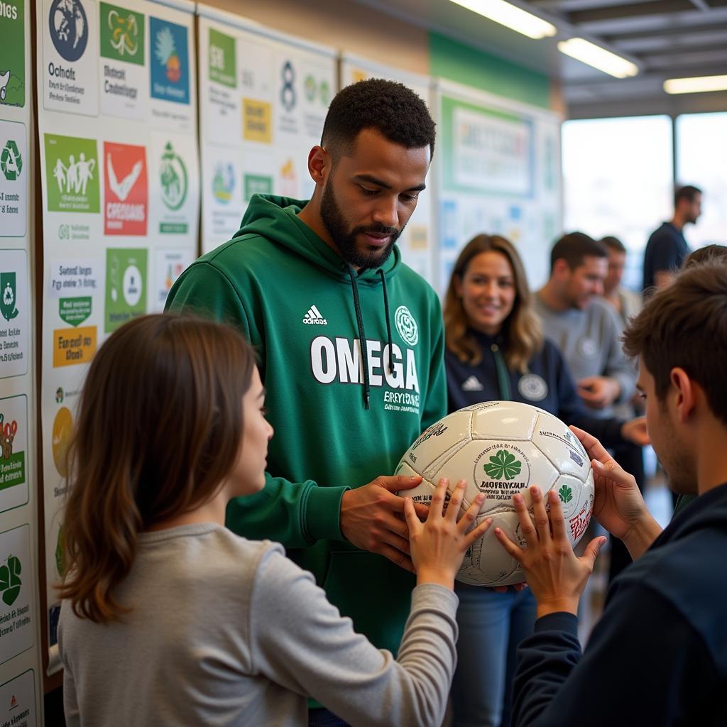 Yamal Promoting Omega Recycling at a Community Event