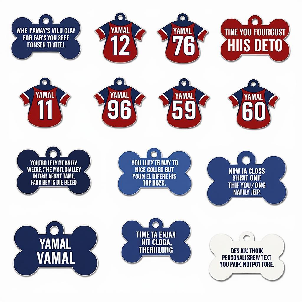 Yamal Promotional Dog Tags Design Examples