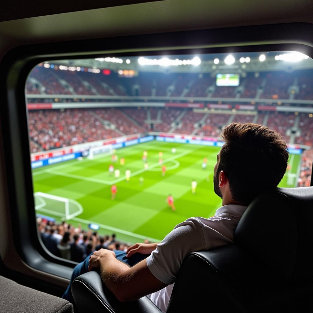 Lamine Yamal scores a stunning goal while viewers relax on an auto sofa