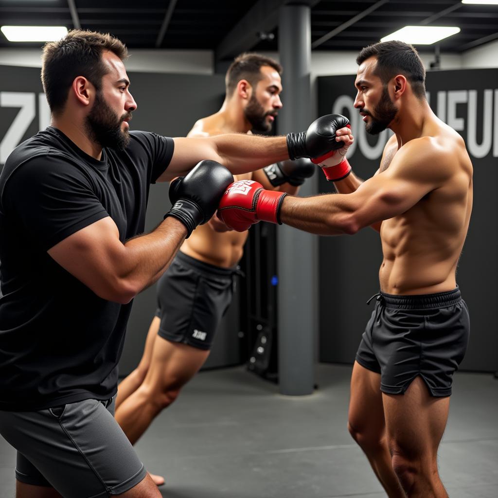 Yamal Practicing the Shield Punch During Training