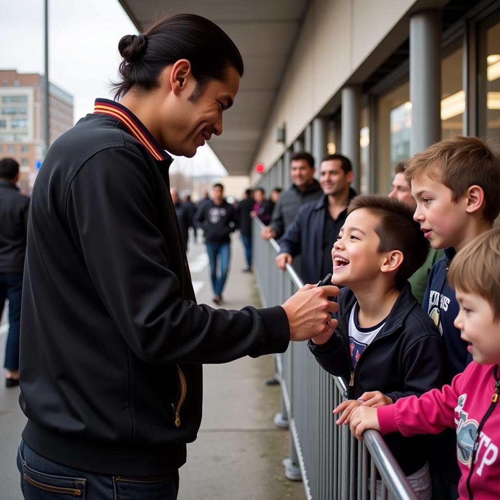 Yamal Signing Autograph for Young Fan